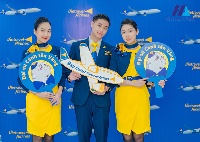 Thiết kế phụ kiện cà vạt, nơ cổ của đồng phục Vietravel Airlines