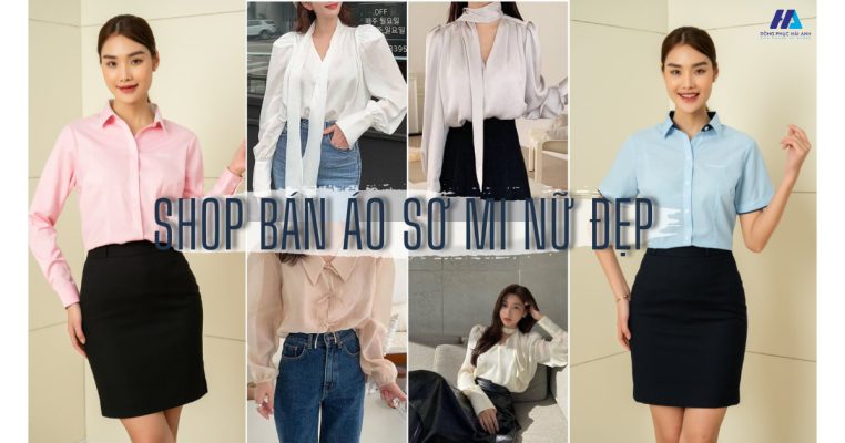 Shop bán áo sơ mi nữ đẹp- đồng phục Hải Anh