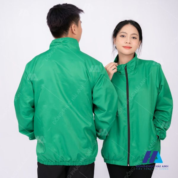 áo khoác đồng phục xanh lá- Đồng phục Hải Anh