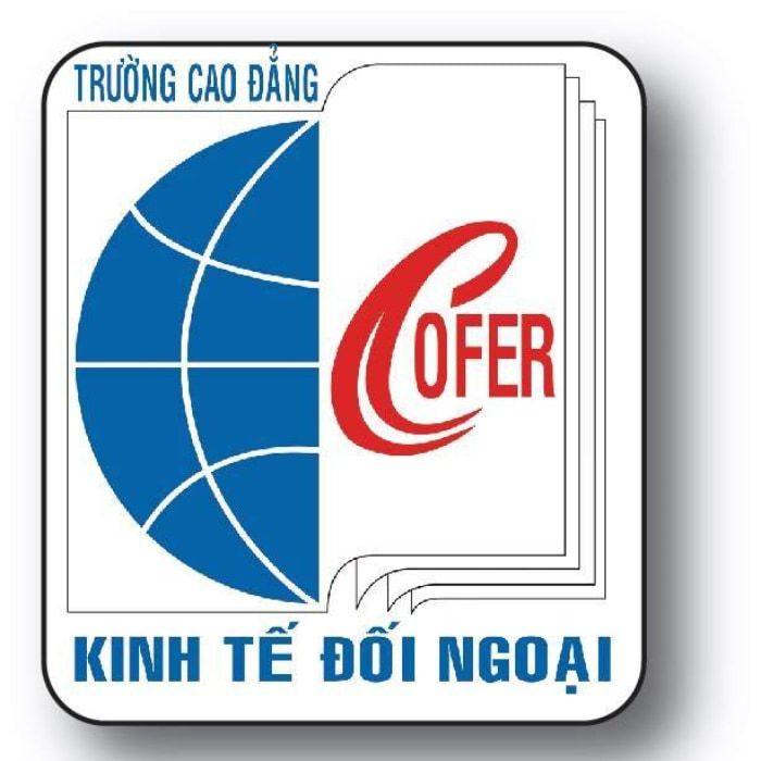 Logo Cao đẳng Kinh tế Đối ngoại đại diện cho tinh thần học hỏi, khát vọng bay xa của sinh viên