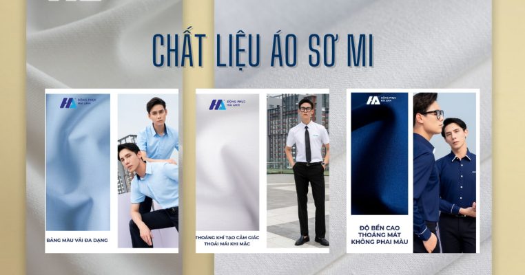 chất liệu áo sơ mi- đồng phục Hải Anh