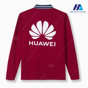 đồng phục áo thun dài tay công ty Huawei- đồng phục Hải Anh