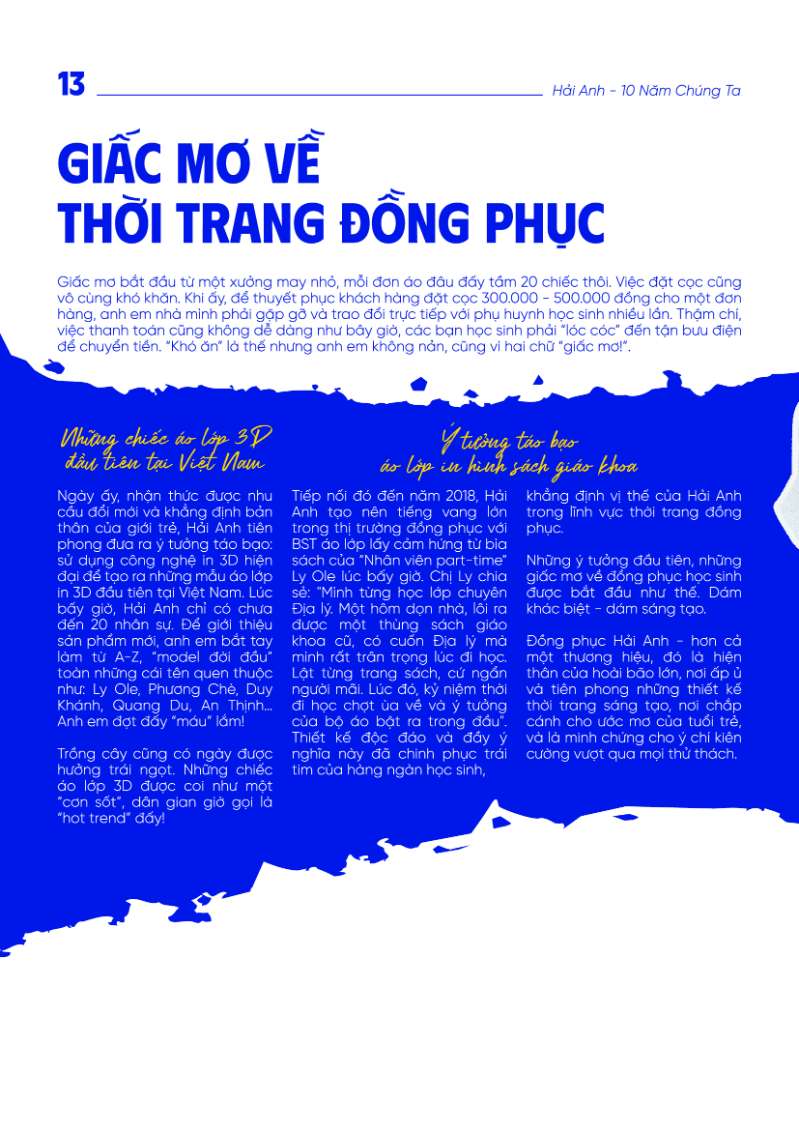 Tạp chí đồng phục Hải Anh 