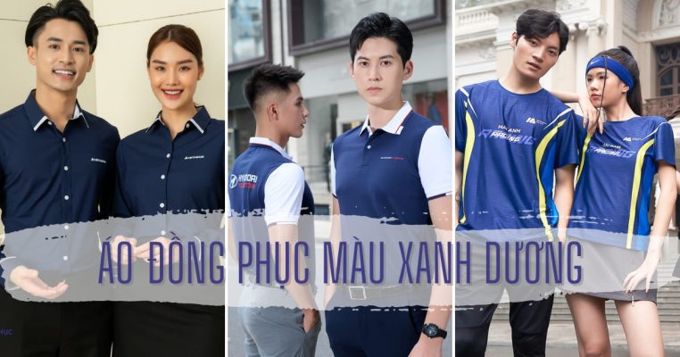 áo đồng phục màu xanh dương- đồng phục Hải Anh