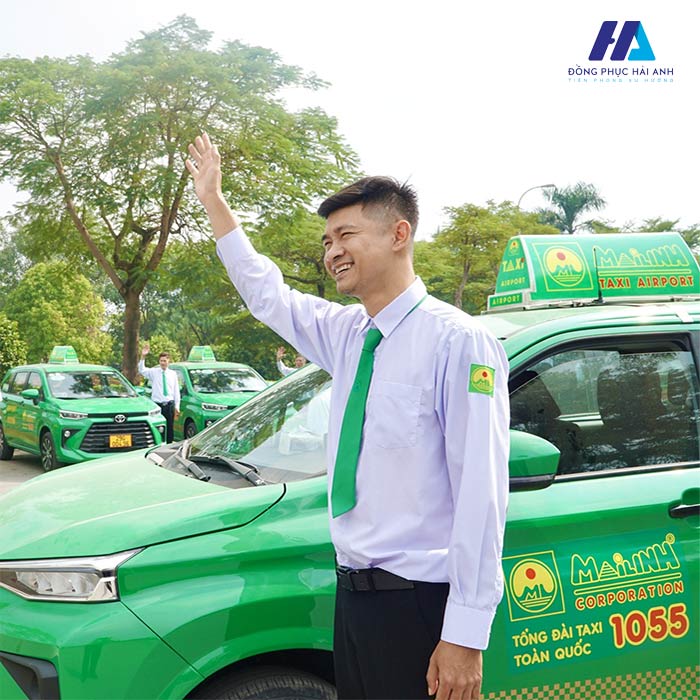 Thiết kế áo sơ mi đồng phục nhân viên Taxi Mai Linh 