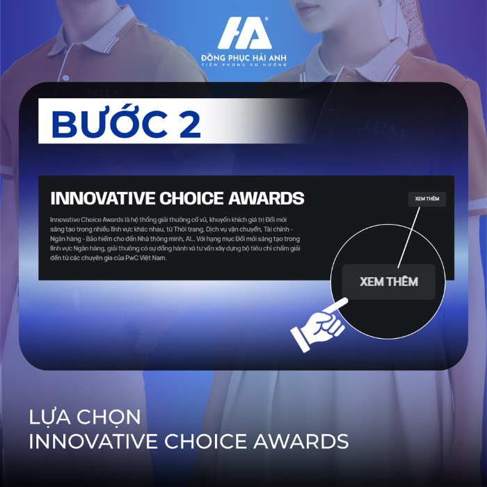 bước 2 bình chọn cho Hải Anh BETTER CHOICE AWARDS