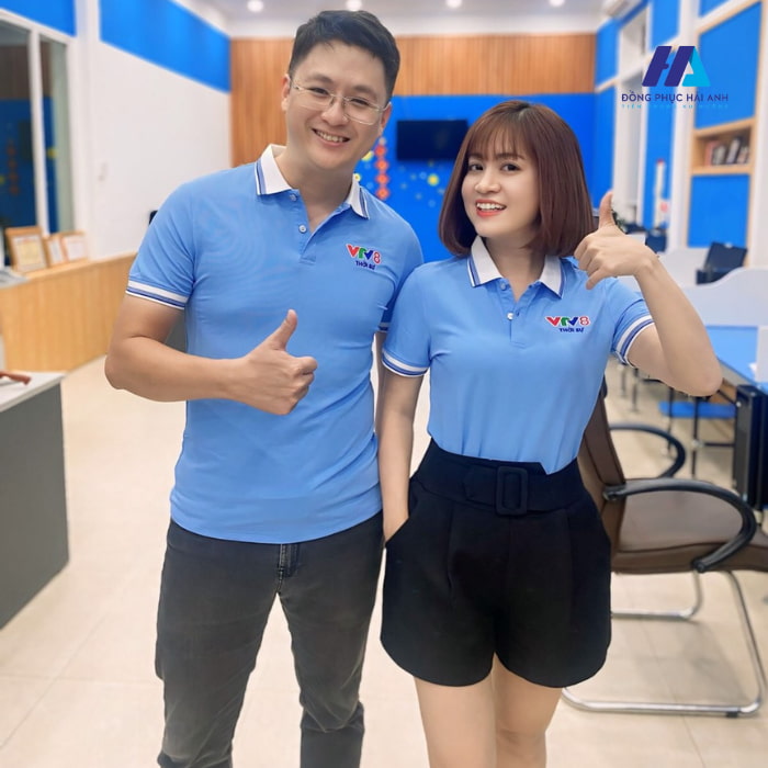 Mẫu áo polo đồng phục Đài truyền hình VTV8 nhận được những phản hồi tốt từ khách hàng