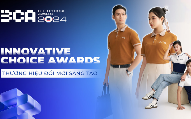 ĐỒNG PHỤC HẢI ANH hạng mục Innovative Choice Awards - Thương hiệu đổi mới sáng tạo trong lĩnh vực Thời trang.