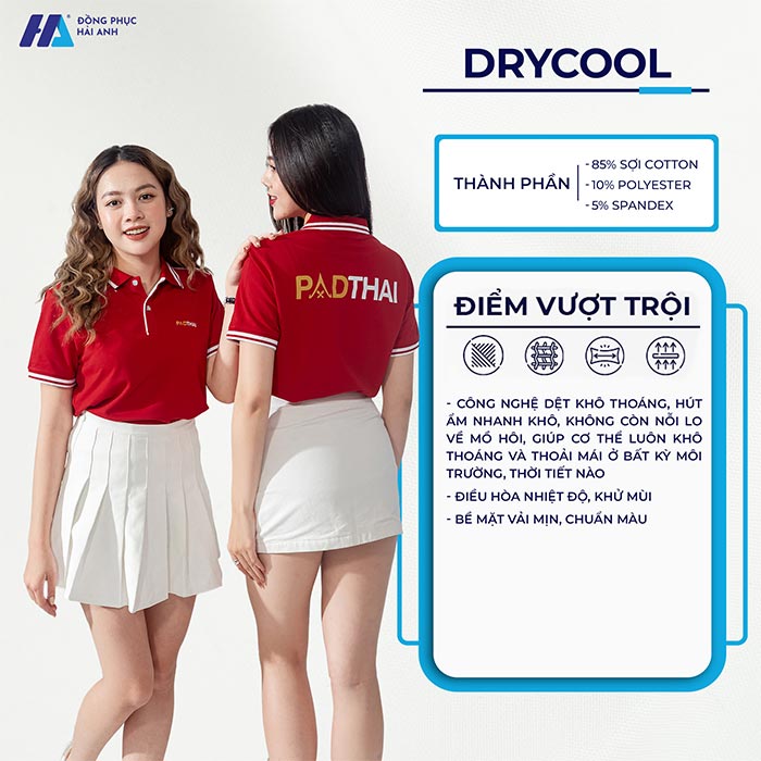 Những ưu điểm nổi trội của dòng vải DRY COOL may đồng phục