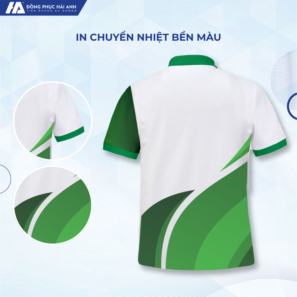 Kỹ thuật in chuyển nhiệt trên áo đồng phục giúp hình in luôn nổi bật