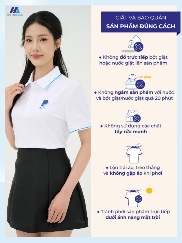 Hướng dẫn vệ sinh và bảo quản áo đồng phục