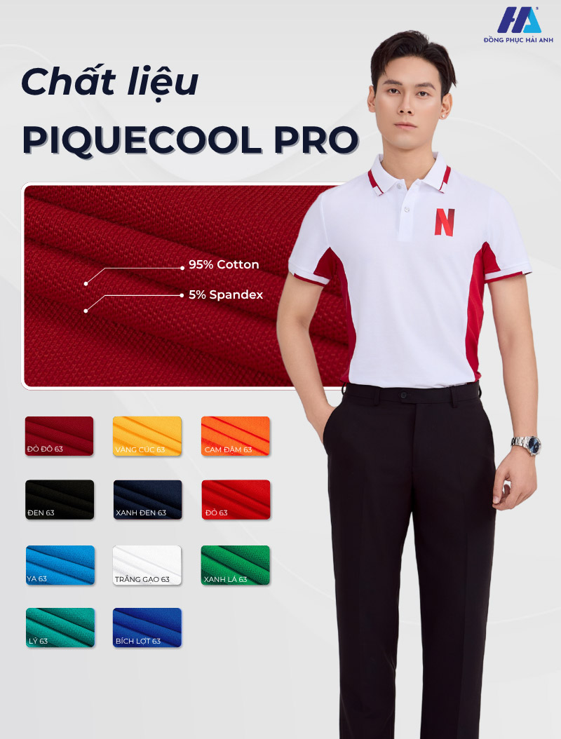 Piquecool Pro là chất vải may áo polo được ưa chuộng nhất tại Đồng phục Hải Anh