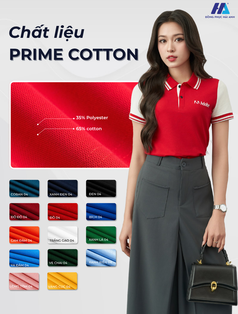 Chất vải Prime Cotton có ưu điểm thấm hút, thoáng khí và co giãn tốt