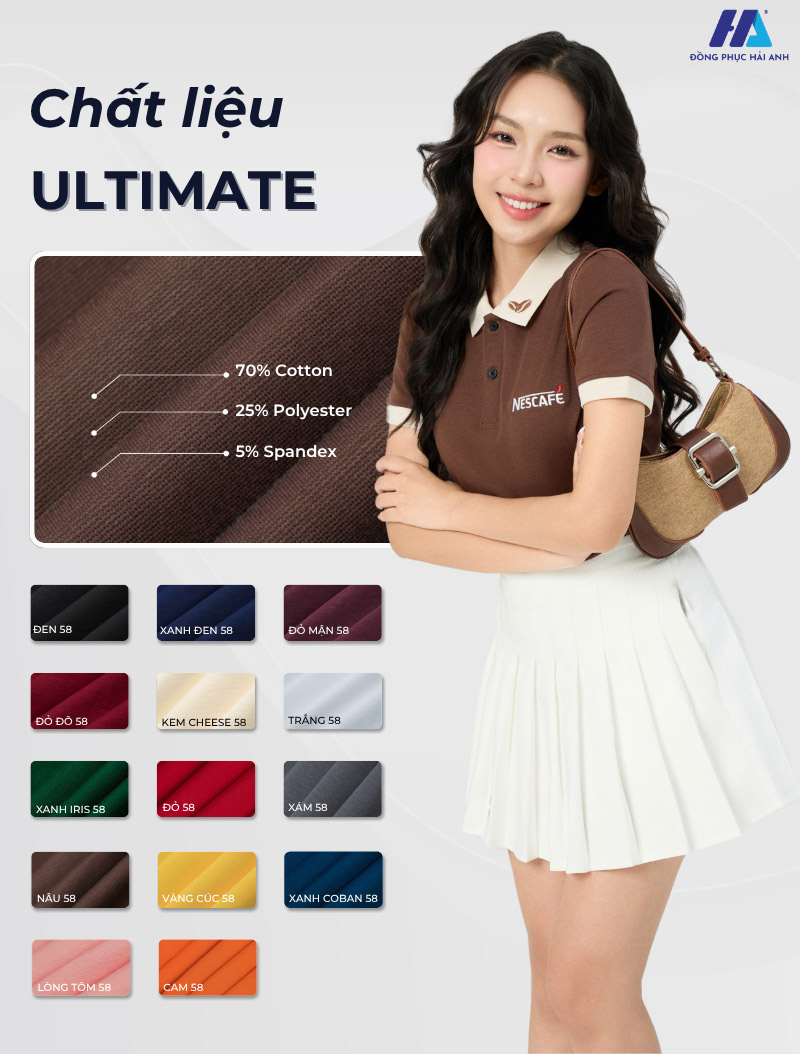 Vải Cotton Ultimate đảm bảo khả năng hút ẩm, duy trì cảm giác thoải mái, thoáng mát khi mặc