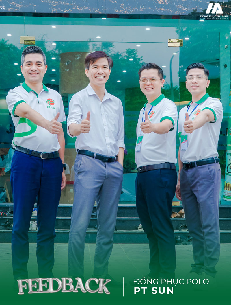 Feedback mẫu áo polo đồng phục PT SUN English