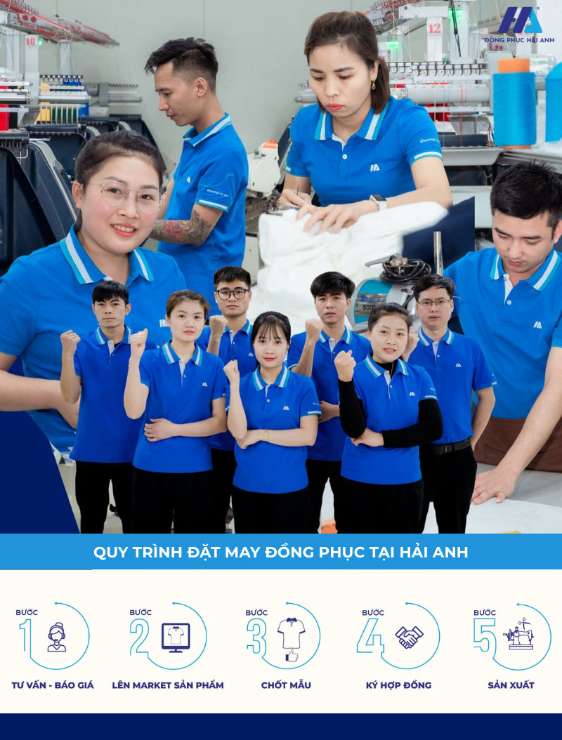 Tham khảo quy trình đặt may đồng phục công ty tại Hải Anh